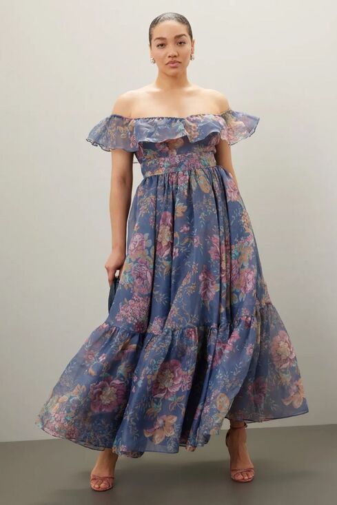 Selkie Dresses & Skirts - Selkie Romance Novel Gown in Blue Floral Large